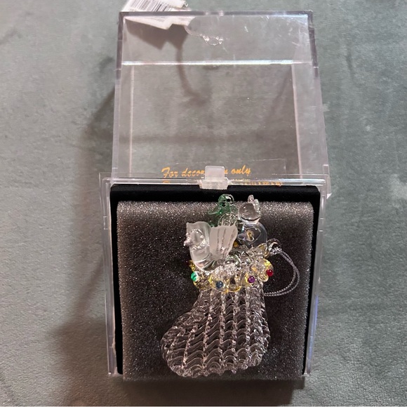Vintage spun glass Christmas ornament - 3” STOCKING - Picture 3 of 4